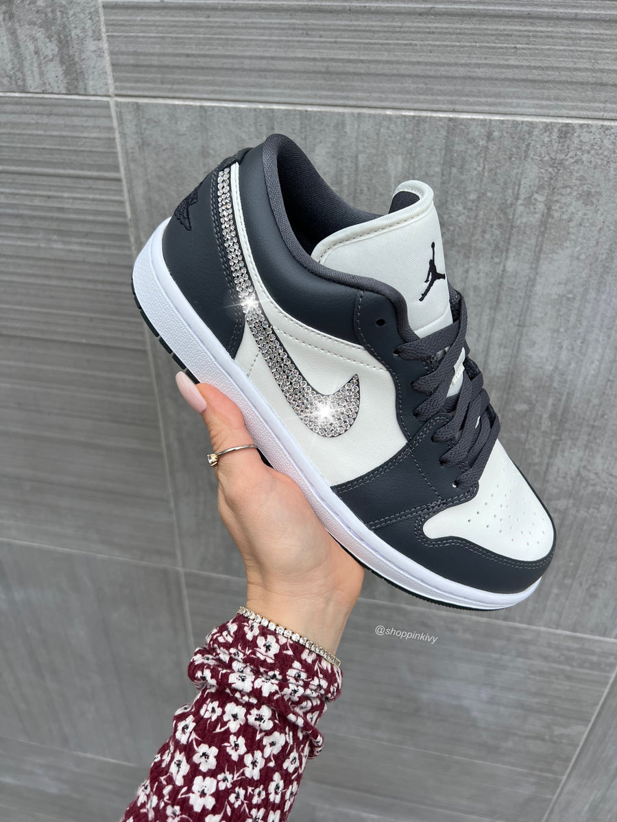 Swarovski Women's Air Jordan 1 Low Shoes – Pink Ivy