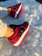 Zapatillas Air Jordan 1 Low Rojas Cereza Charol Swarovski para Mujer