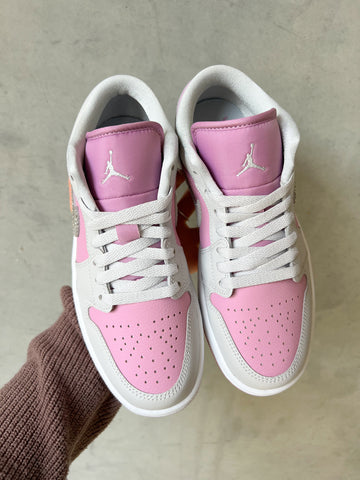 Fall ‘24 Pink Swarovski Women’s Air Jordan Retro 1 Low Shoes