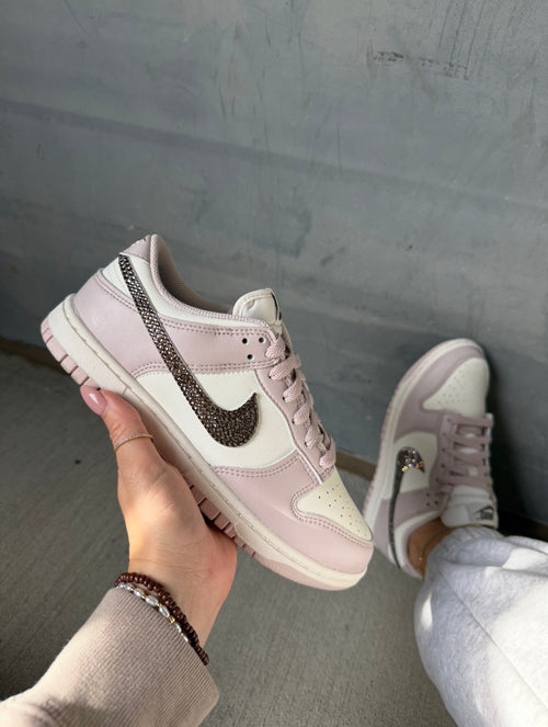 Blush Pearl Swarovski Womens Nike Greige Dunk Shoes