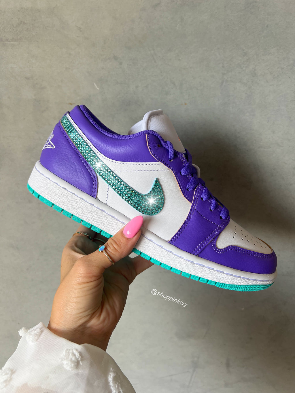 90’s Colorpop Swarovski Women’s Air Jordan 1 Low Shoes