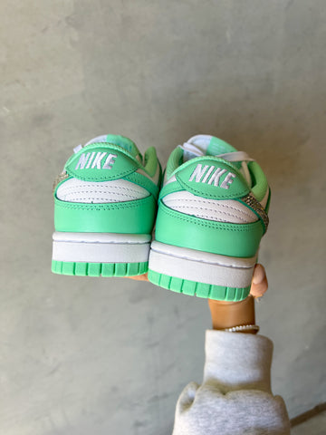 TALLA 6.5 RARO Menta Swarovski Zapatos Nike Dunk para mujer