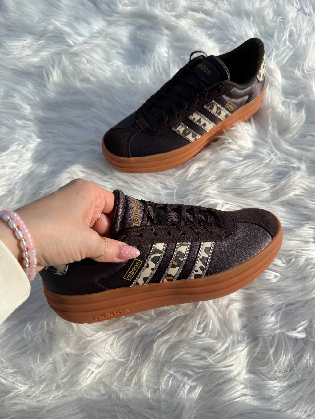 Satén Leopardo Swarovski Adidas Plataforma
