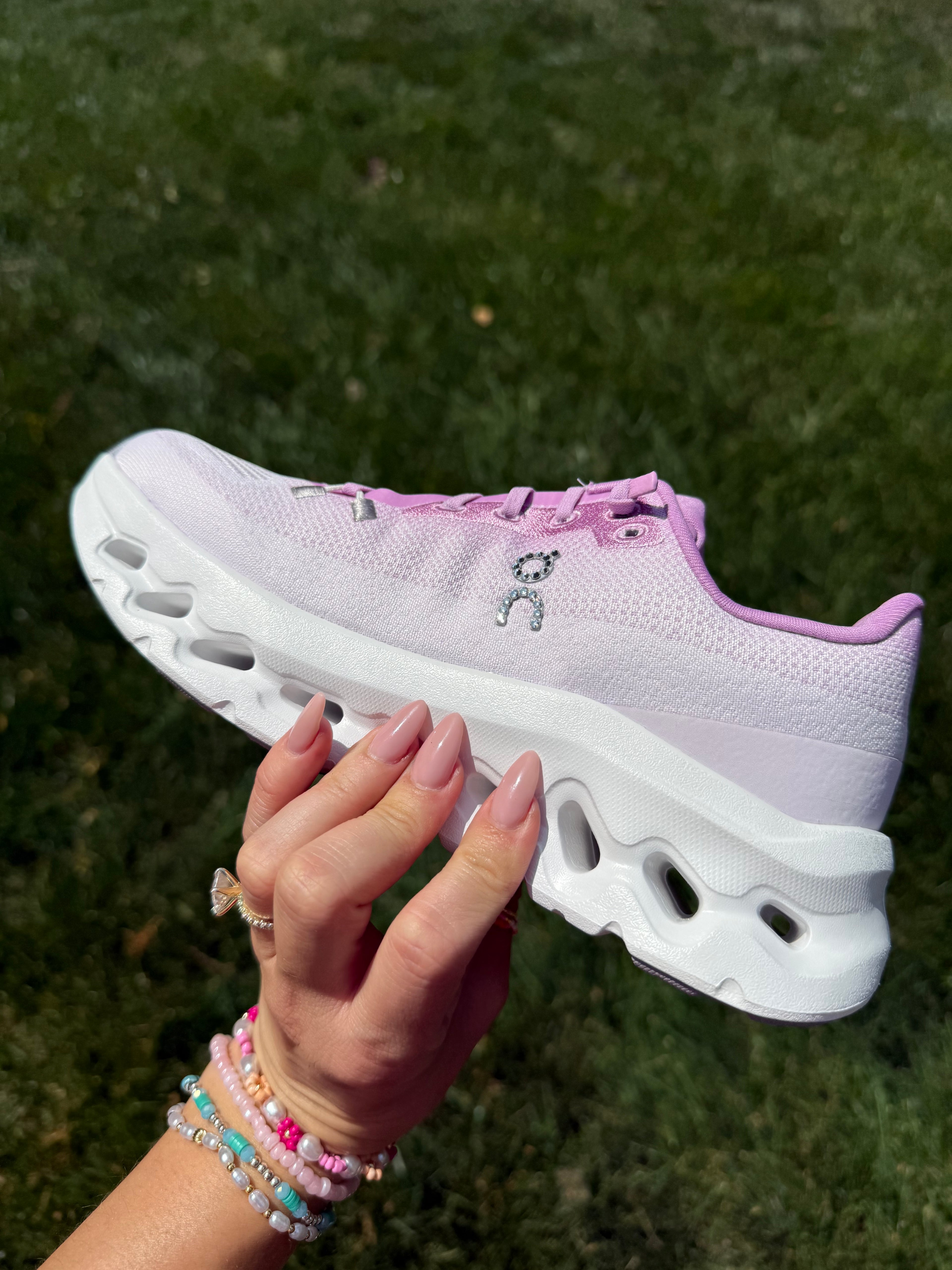 Fuchsia Ombre Swarovski ON Cloudtilt Running Shoes