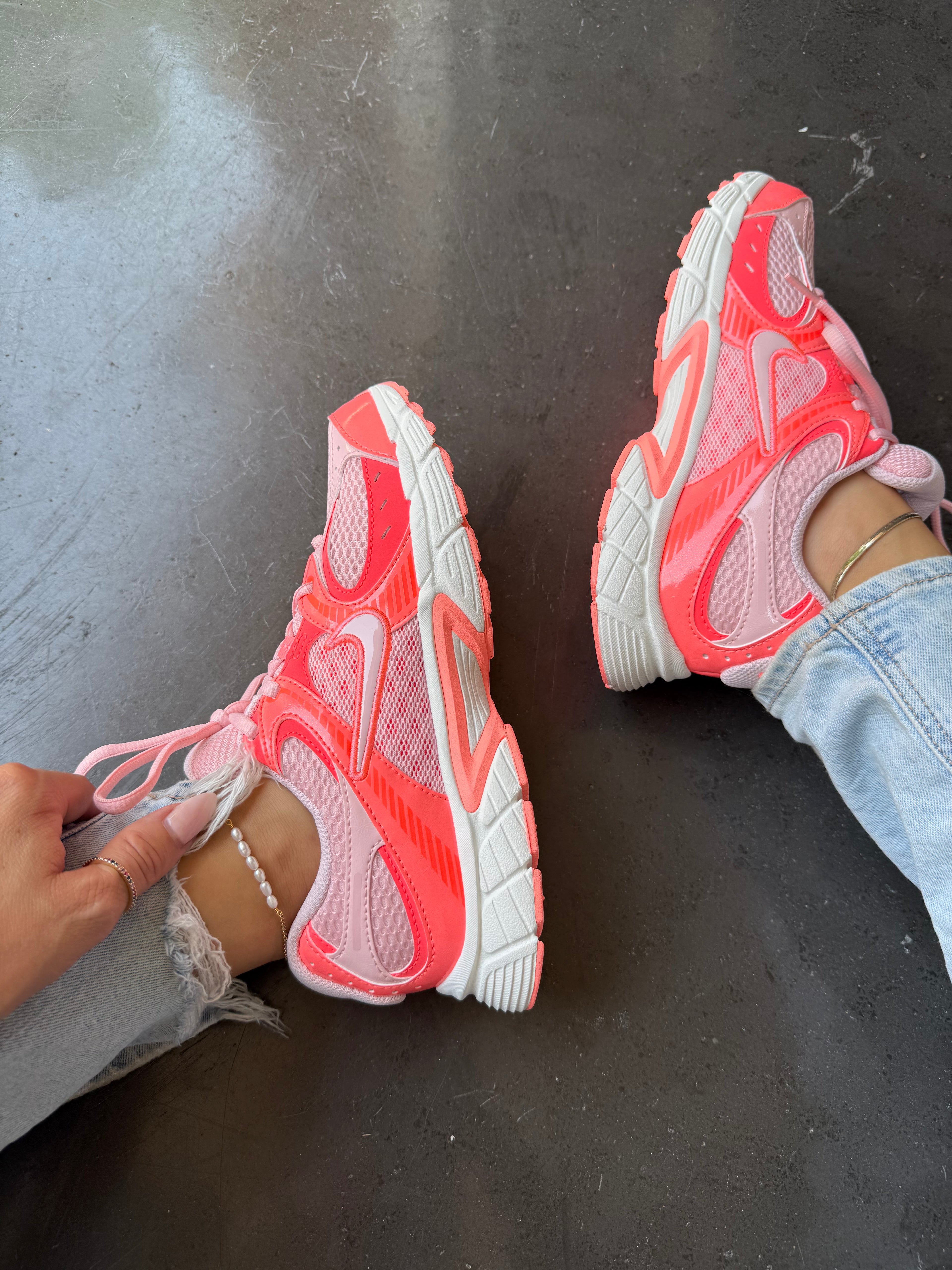 Coral Pink Swarovski Womens Nike Shoes