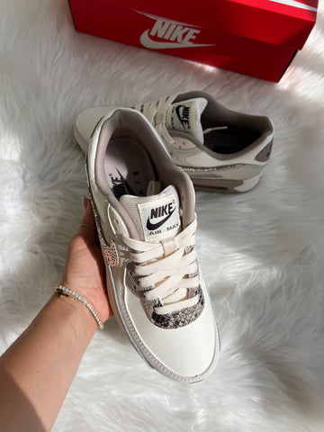 Neutral Animal Print Swarovski Womens Nike Air Max 90