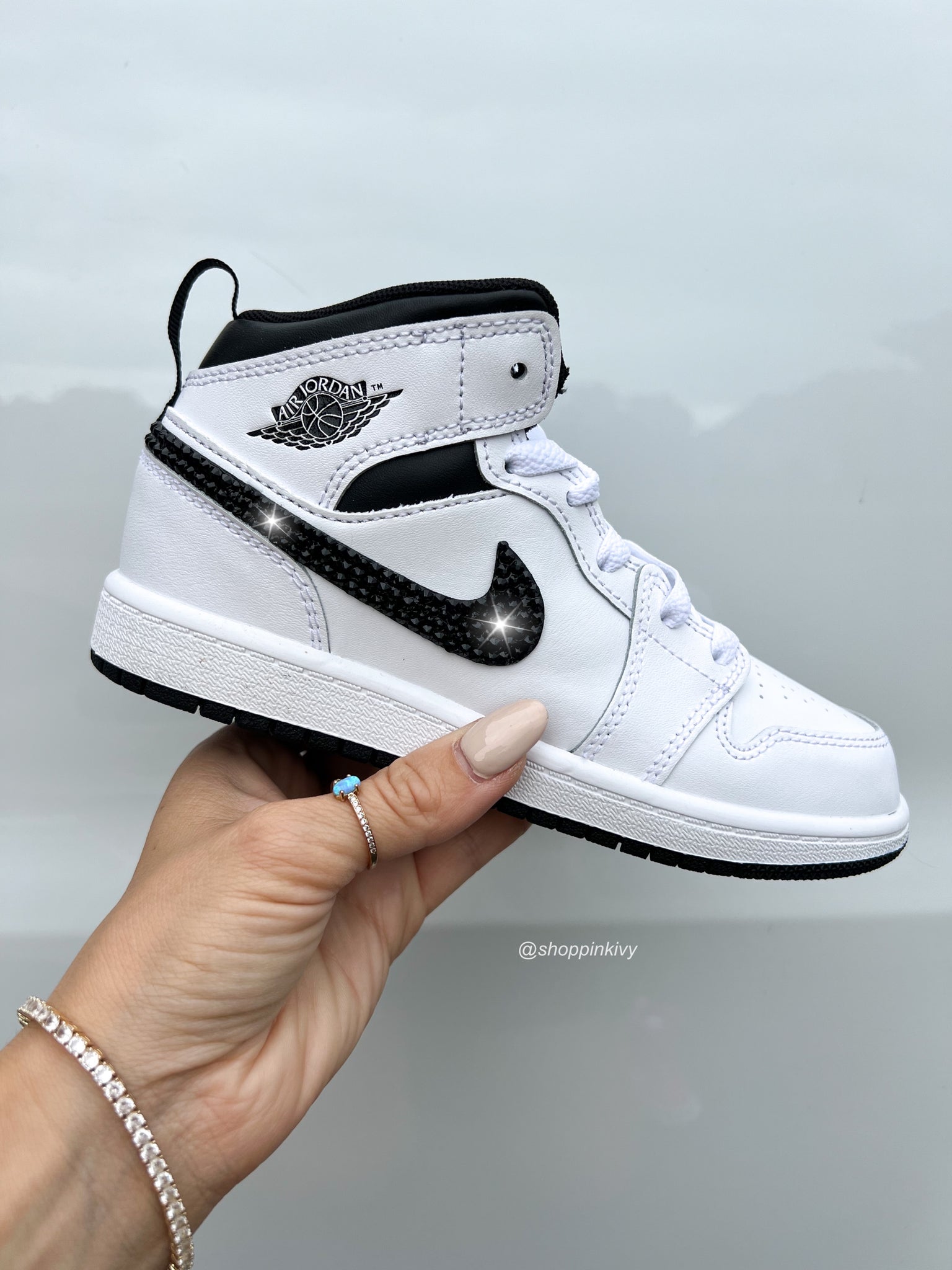 Pre Order Swarovski Air Jordan 1 Mid Shoes