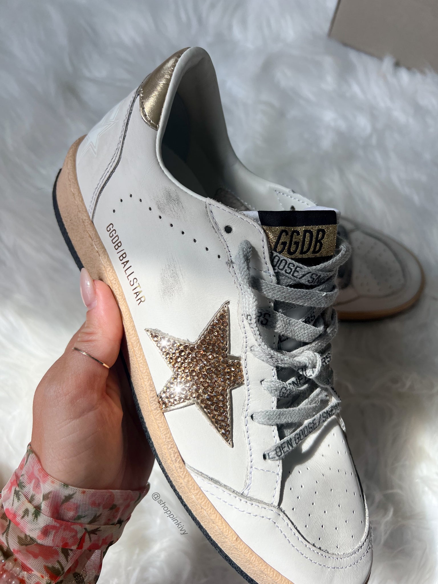 Gold Golden Goose Swarovski Women’s Sneakers