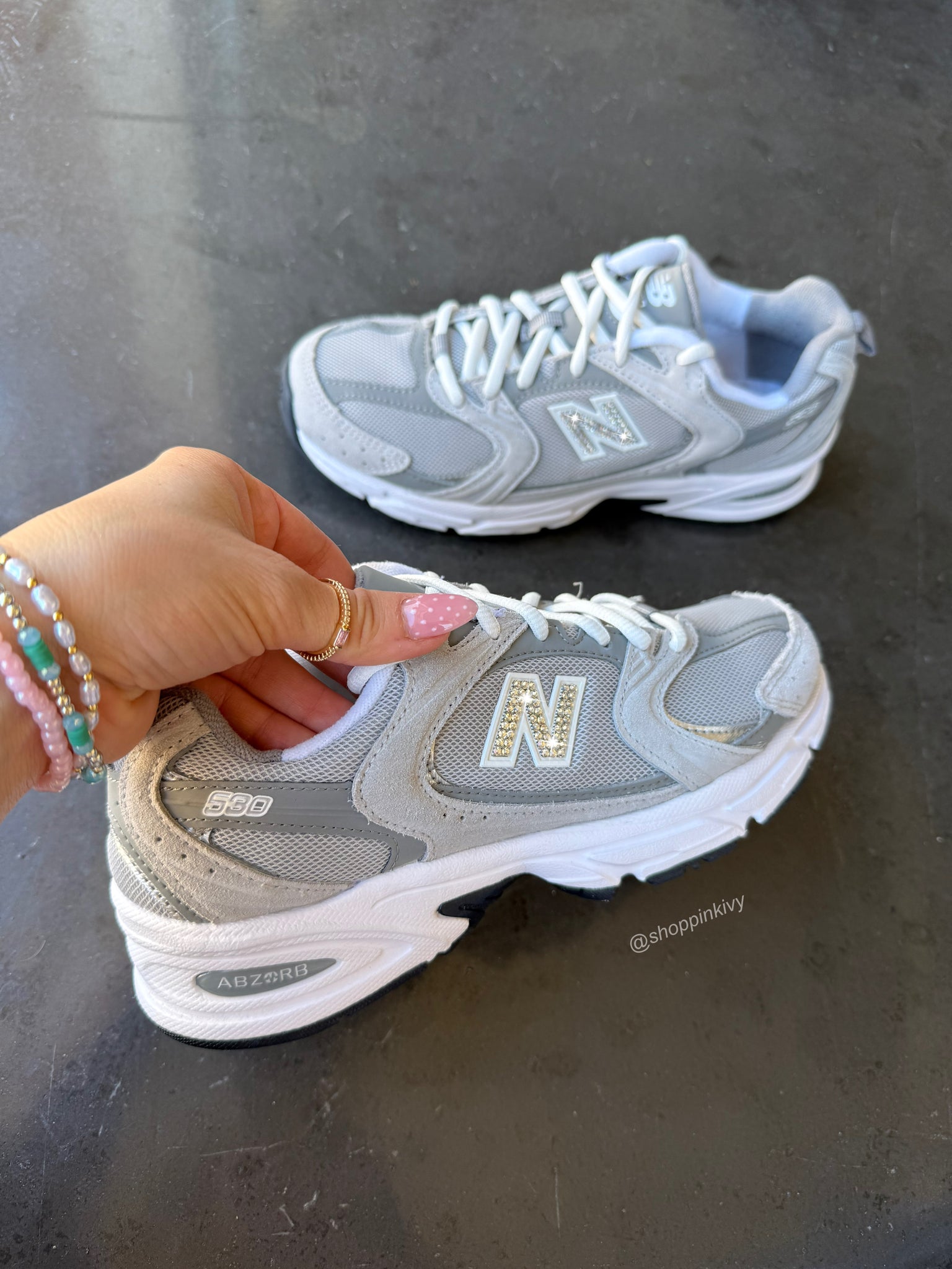 Gray Swarovski Women’s New Balance 530