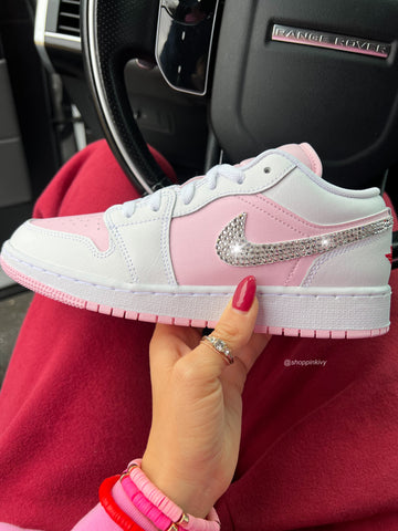 Custom Pink Pink Low Top Jordans Pastel Pink