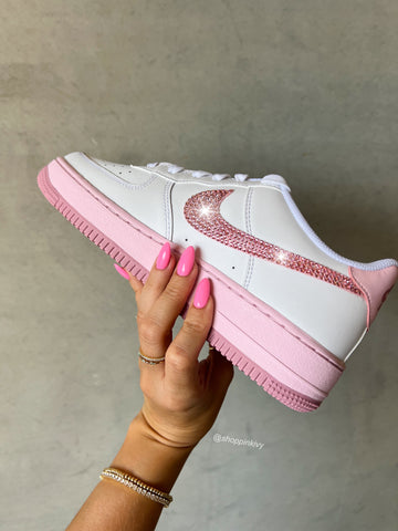 Zapatos bajos de mujer Swarovski rosa Air Force 1