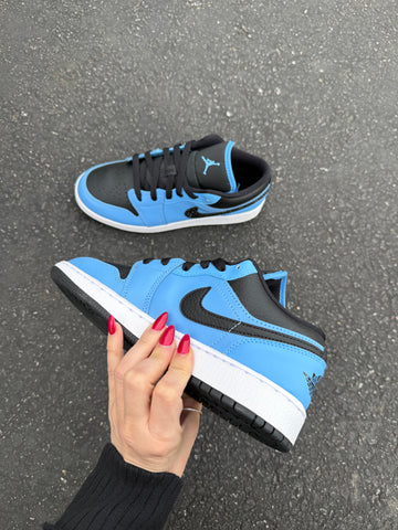 RARE SIZE 7 Light Sapphire Blue Swarovski Women’s Air Jordan 1 Low Shoes