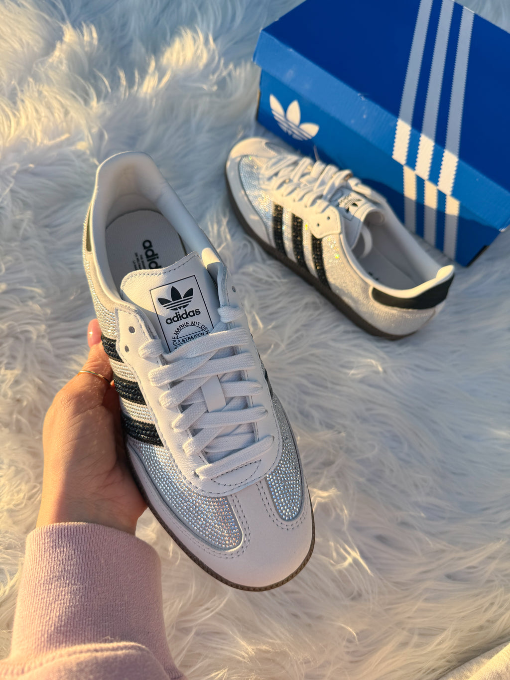 SIZE 7 Rhinestone Swarovski Adidas Original Samba OG