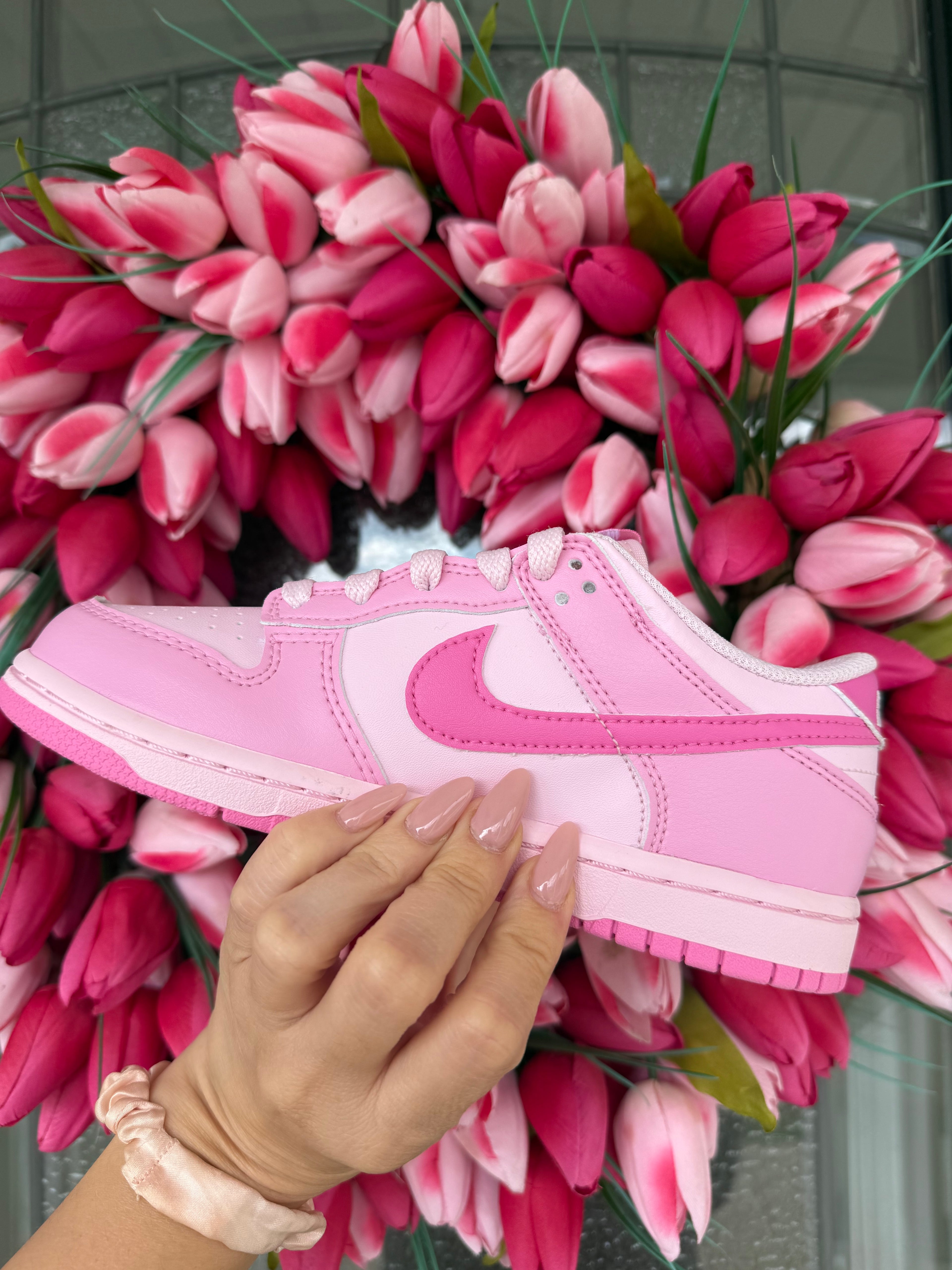 Pink Swarovski Dunk Low Shoes