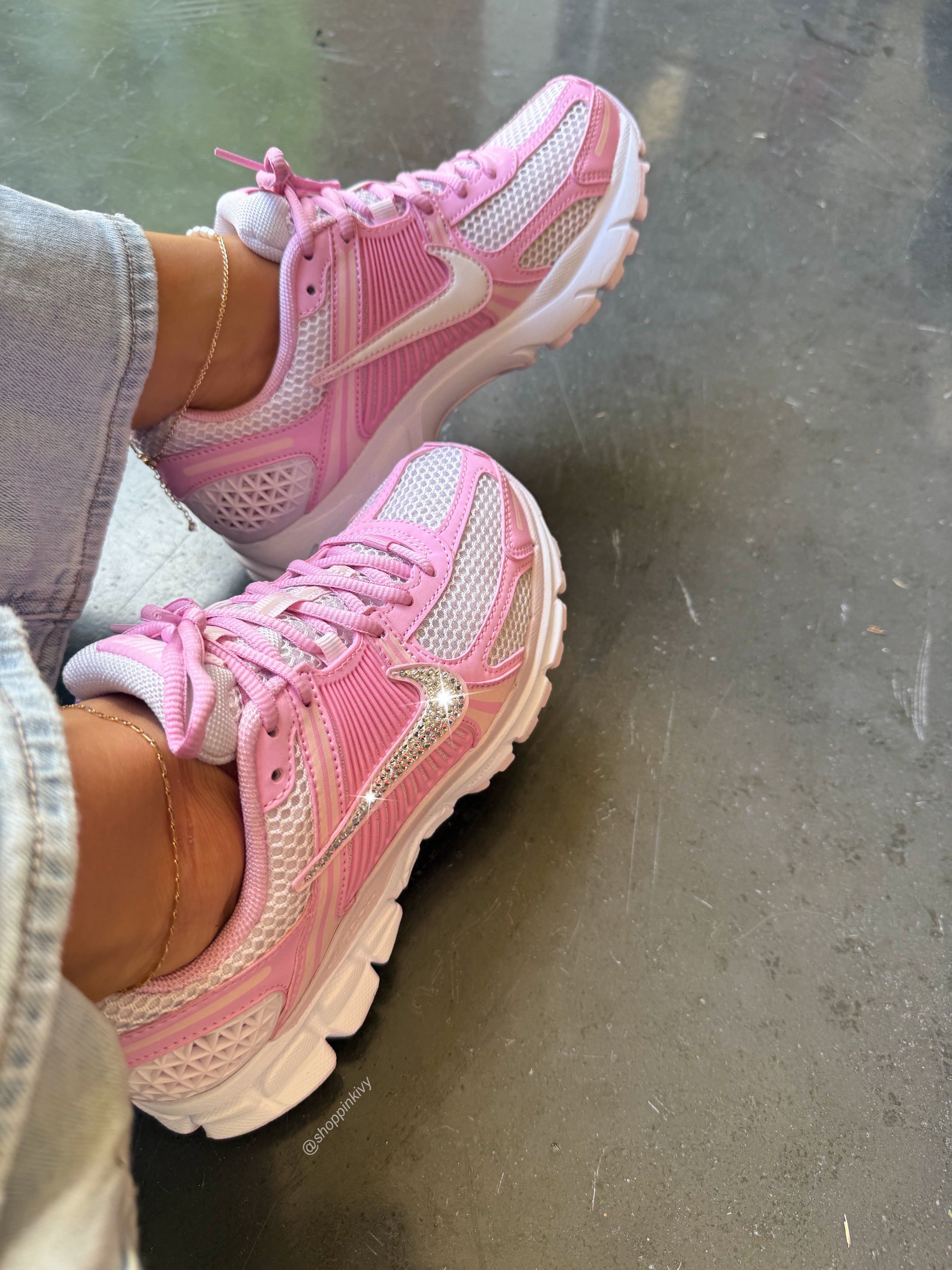 Cotton Candy Pink Swarovski Women Nike Vomero 5