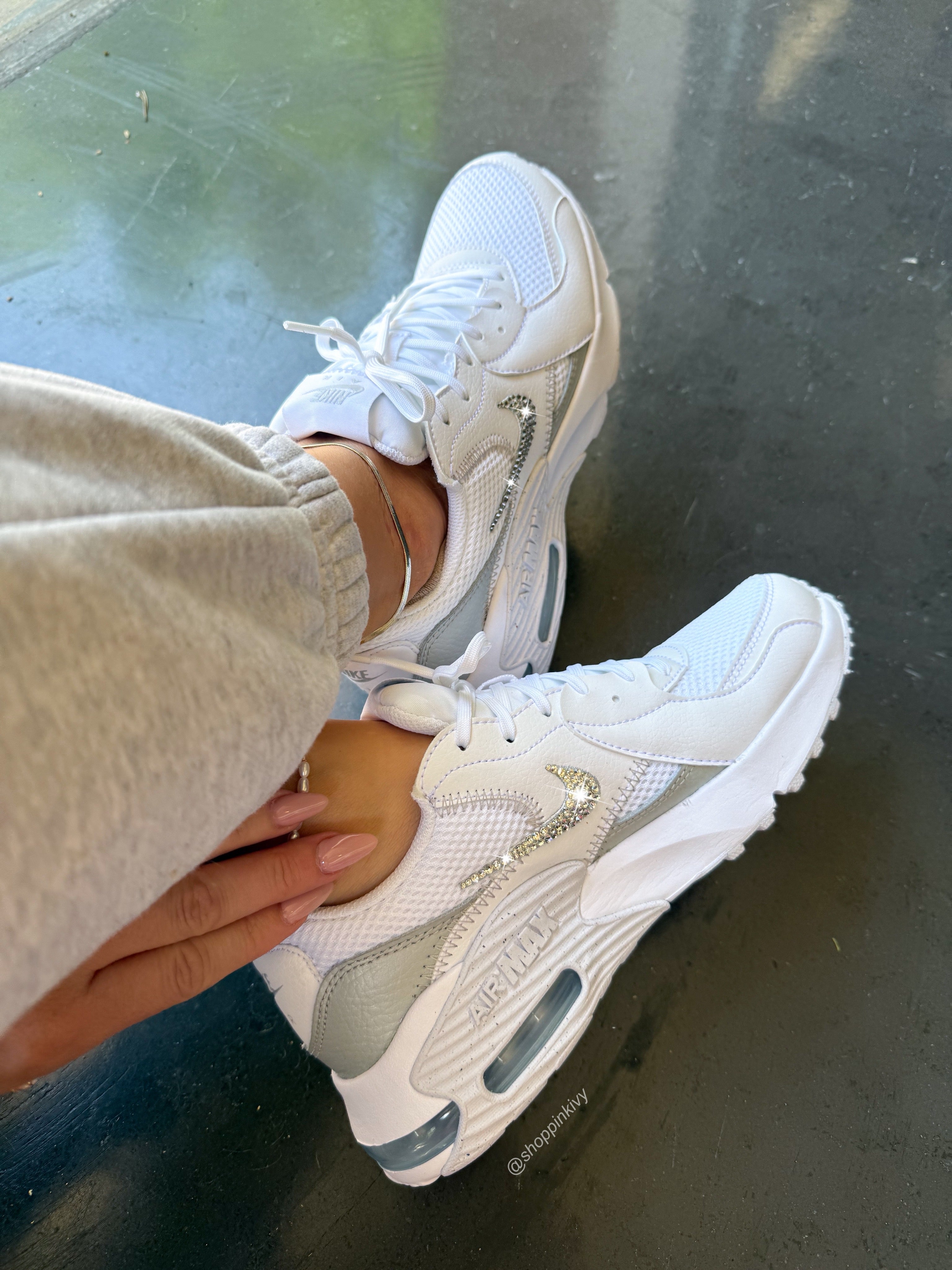 White Nike Swarovski Womens Nike Air Max