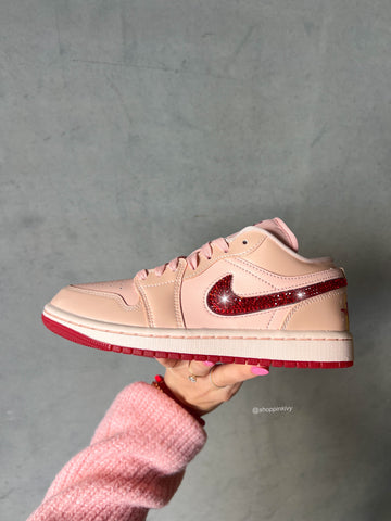 2025 Valentine’s Edition Swarovski Women’s Air Jordan 1 Low Shoes