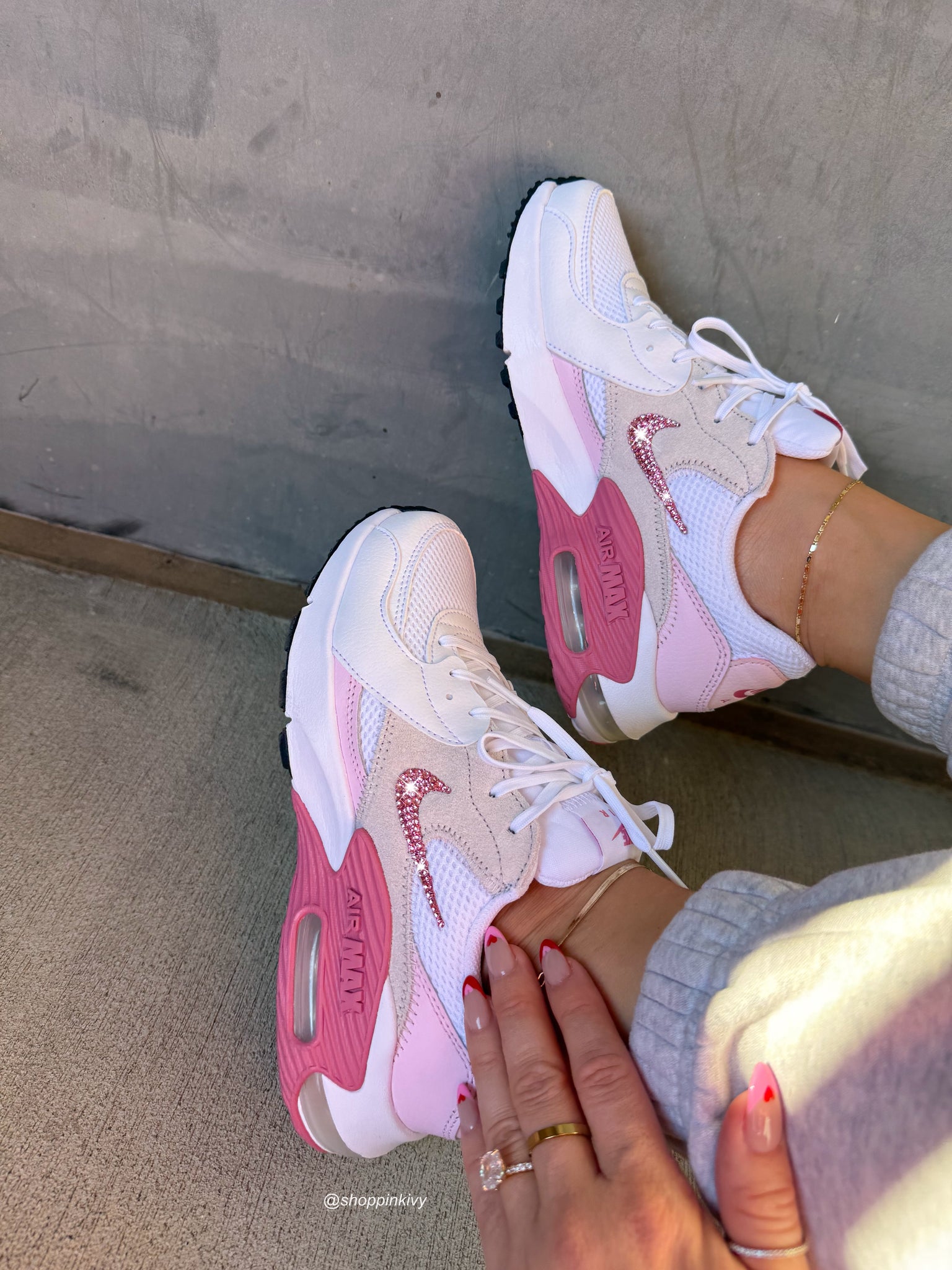 NEW Pink Rose Swarovski Nike Women’s Air Max