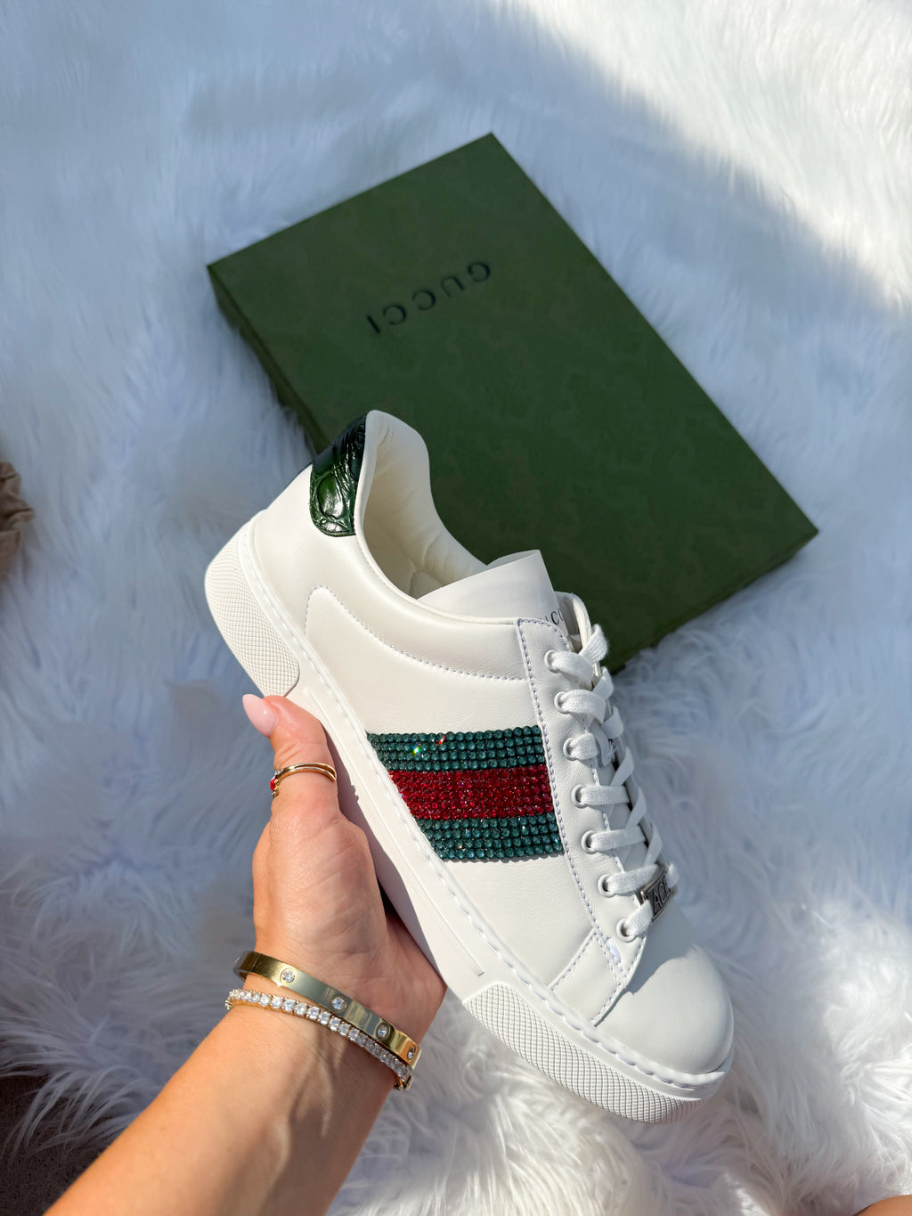 Zapatillas Ace GUCCI Swarovski para mujer