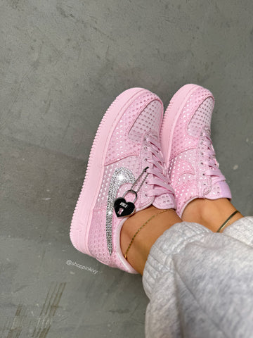 Special Edition Valentine’s Pink Hearts Swarovski Nike Air Force 1