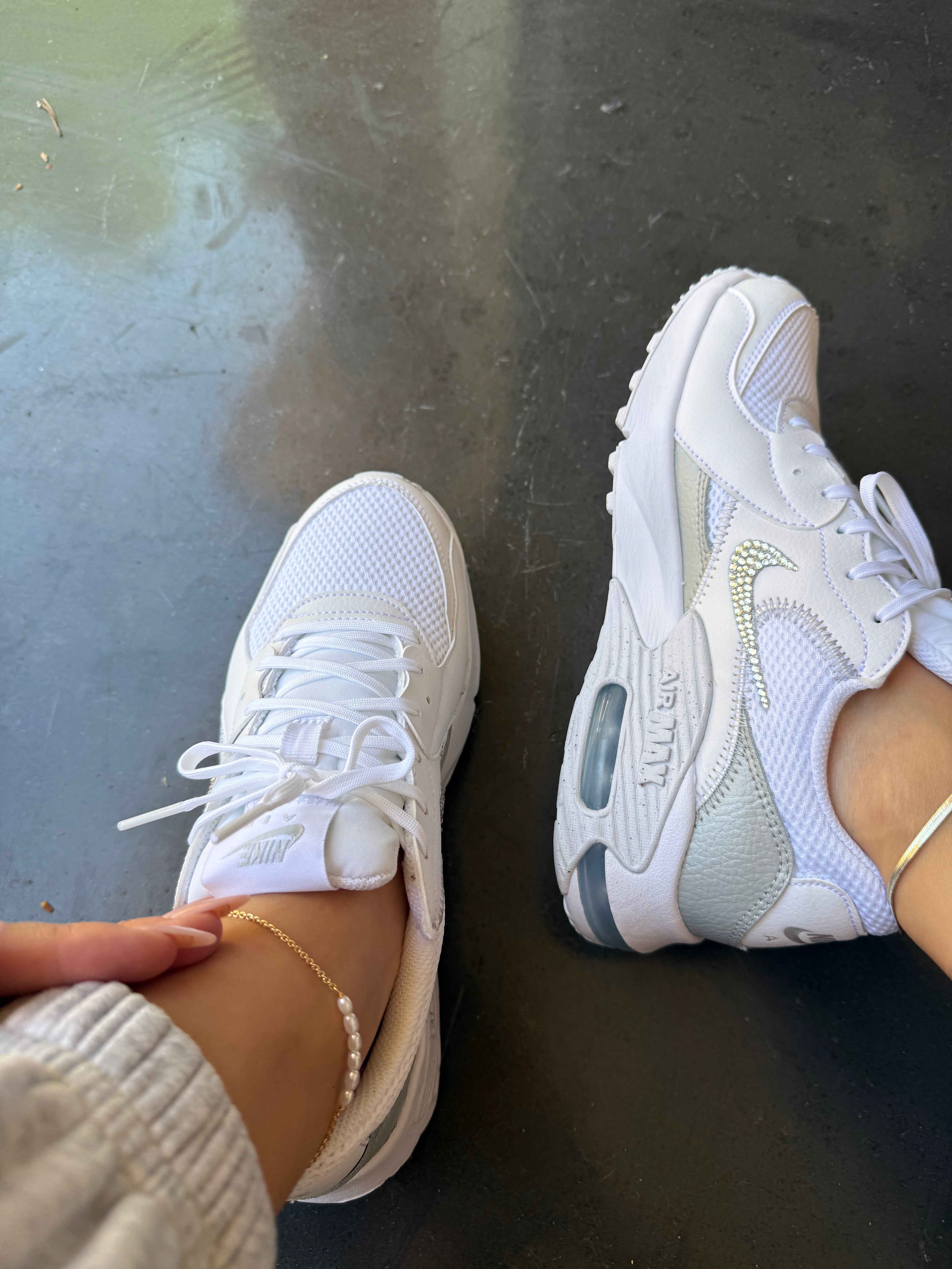 White Nike Swarovski Womens Nike Air Max