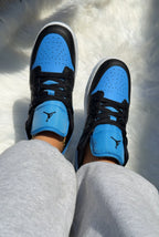 SIZE 8 Light Sapphire Blue Swarovski Women’s Air Jordan 1 Low Shoes