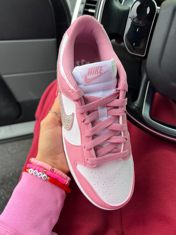 Pink Valentine’s Swarovski Womens Nike Dunk Shoes