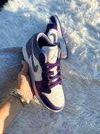 Purple Swarovski Women’s Air Jordan 1 Low Shoes