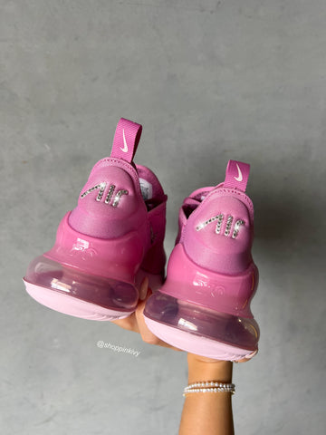 Pink Swarovski Nike Womens Girls Air 270