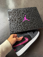 NEW Leopard Pink Swarovski Women’s Air Jordan 1 Low Shoes