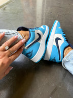 Blue Navy Swarovski Women’s Air Jordan 1 Low Shoes