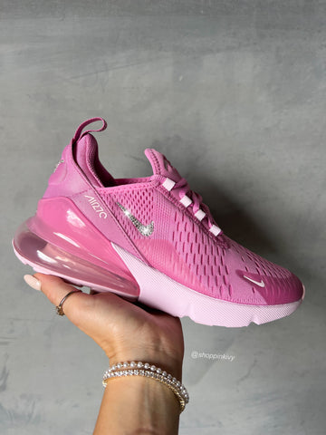 Pink Swarovski Nike Womens Girls Air 270