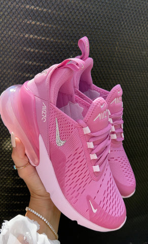 Pink Swarovski Nike Womens Girls Air 270