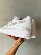 Nike Air Force 1 blancas con Swarovski