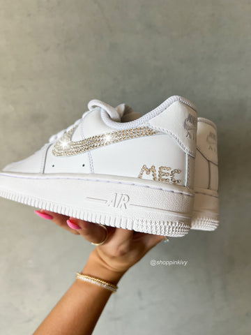 Nike Air Force 1 blancas con Swarovski