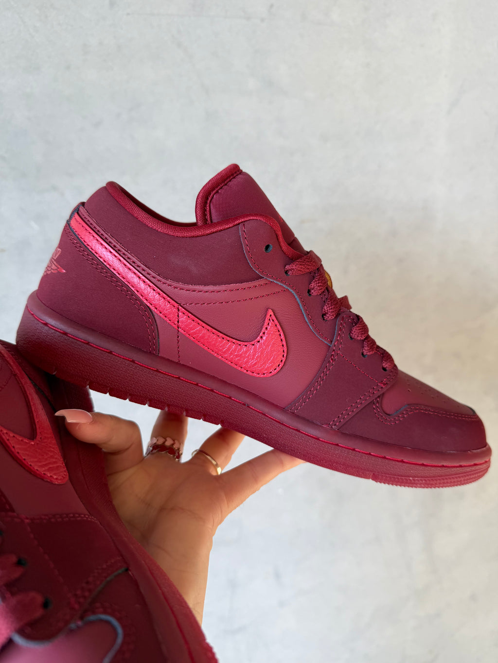 2026 Valentine’s Edition Red Swarovski Women’s Air Jordan 1 Low Shoes