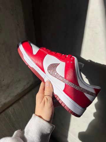 Rare Red Swarovski Womens Nike Dunk Shoes