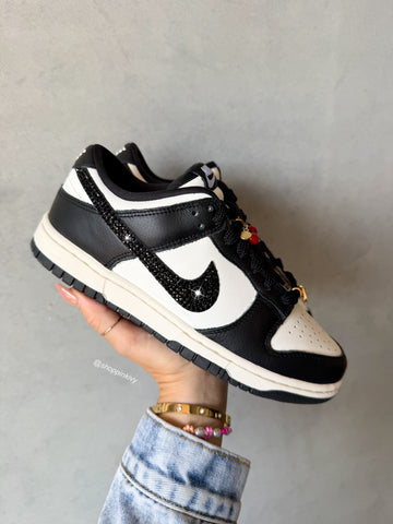 CHARMS Limited Edition Panda Swarovski Womens Nike Dunk Shoes