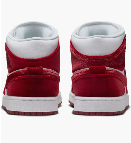 Pre-Order Red Velvet Swarovski Womens Nike Air Jordan 1 Mid Shoes