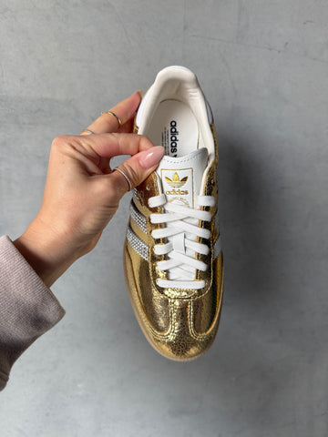 SIZE 7 Metallic Gold Swarovski Adidas Original Samba OG Christmas