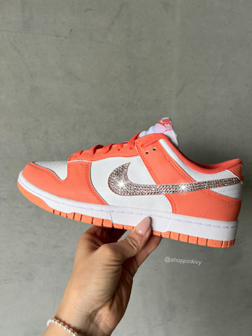 Mango Orange Swarovski Womens Nike Dunk Shoes