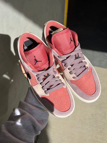 Rare Swarovski Women’s Air Jordan Retro 1 Low Shoes