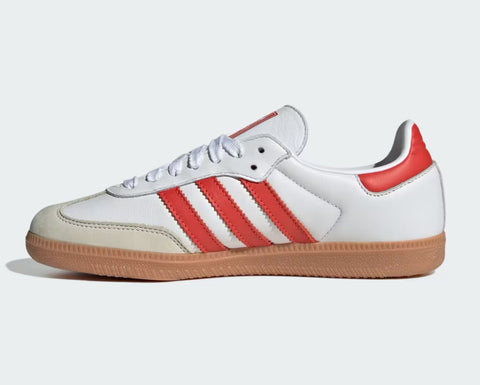 Pre-Order White Red Samba Swarovski Adidas Chiefs