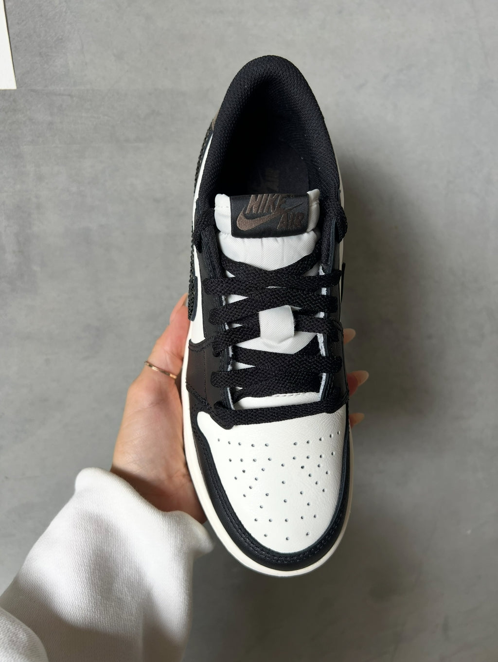 Rare Coffee and Black Swarovski Women’s Air Jordan 1 Low Shoes
