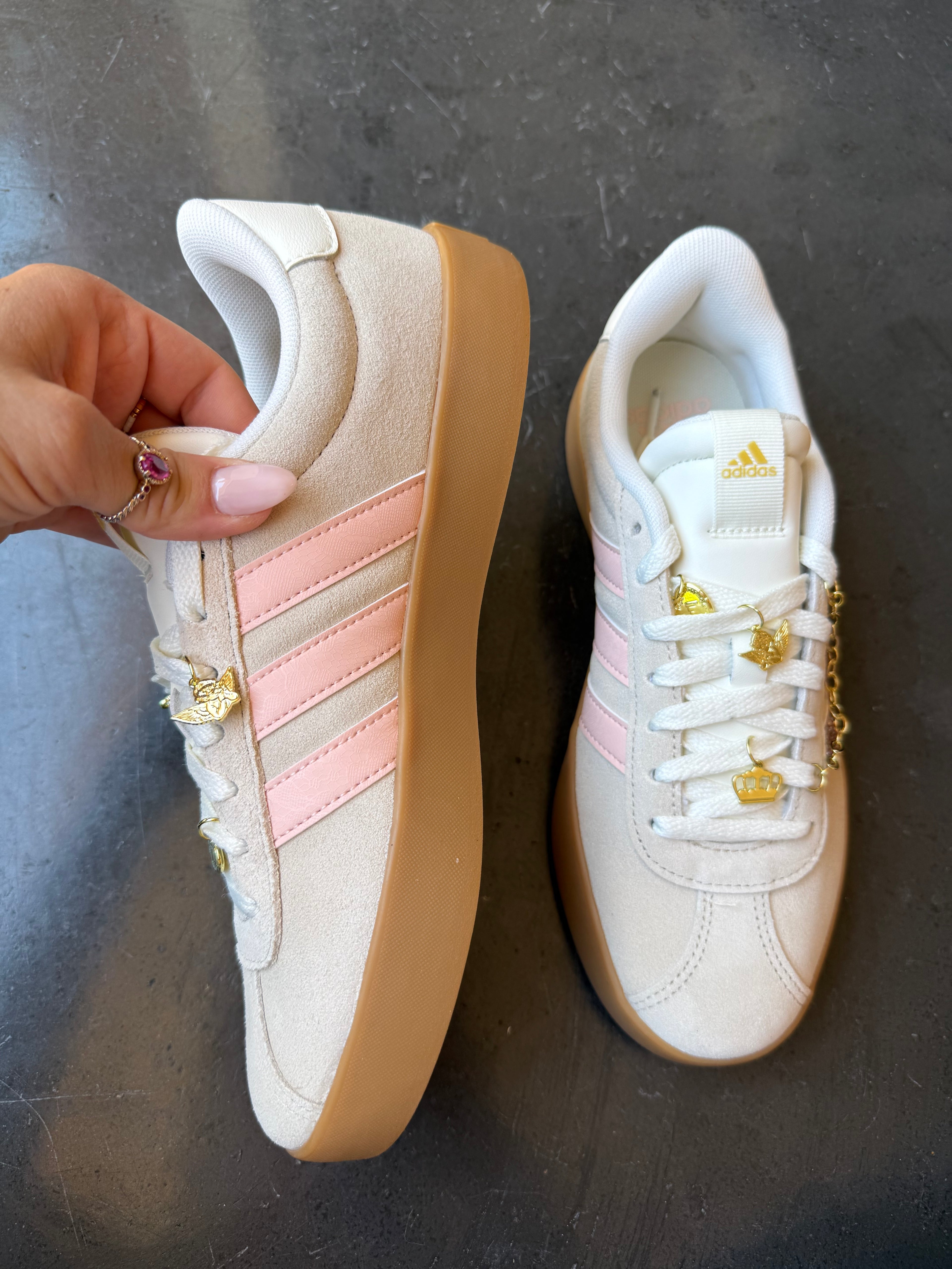 Charmed Cream Blush Pink Swarovski Adidas Women Shoes