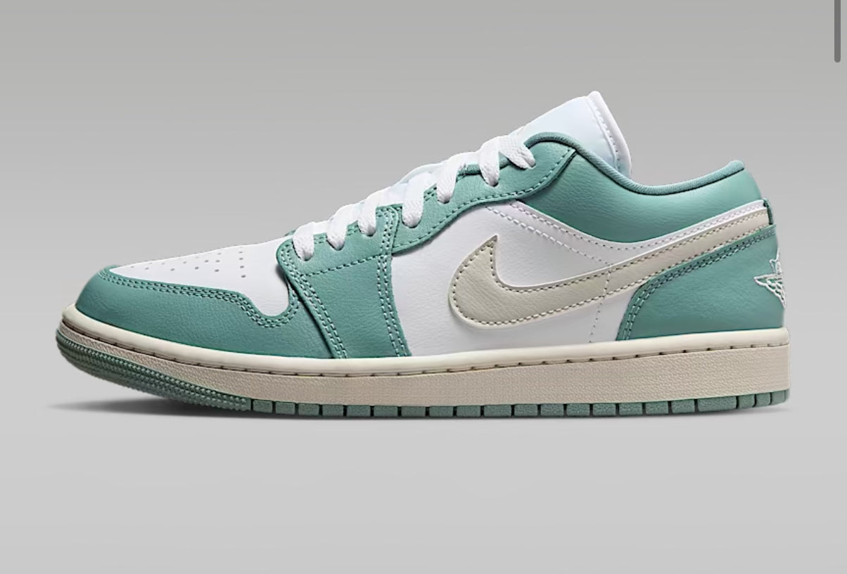Sage Swarovski Women’s Air Jordan Retro 1 Low Shoes