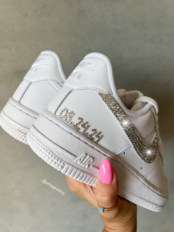 Nike Air Force 1 blancas con Swarovski