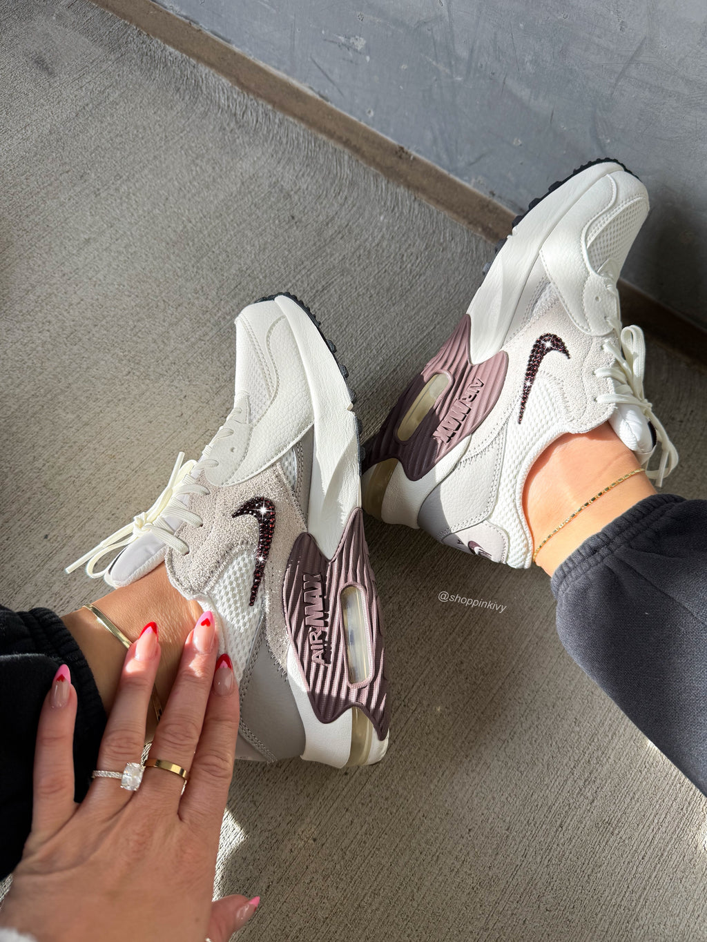 Neutral Cocoa Burgundy Swarovski Nike Women’s Air Max