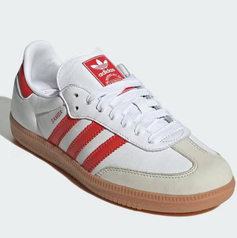 Pre-Order White Red Samba Swarovski Adidas Chiefs