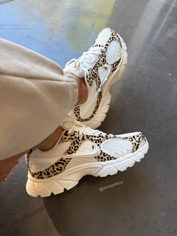 White Leopard Swarovski Womens Nike Shoes